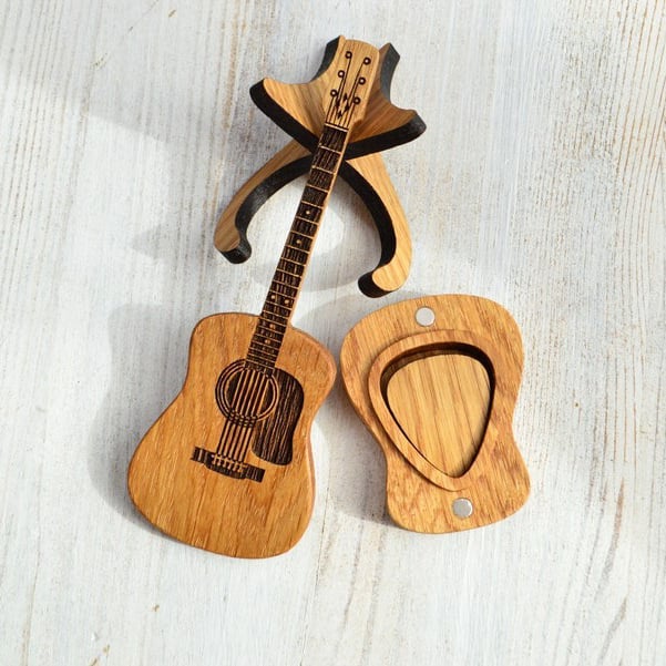 🎁木製アコースティックギターピックボックス🎸