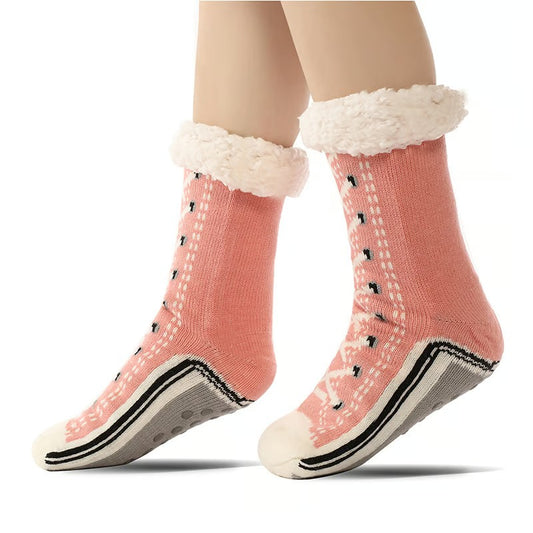 (3足組) 極厚カシミアスリッパとホームソックス