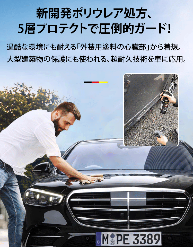 工場直販特別価格！10年間の塗装コスト削減を実現する自動車コーティング
