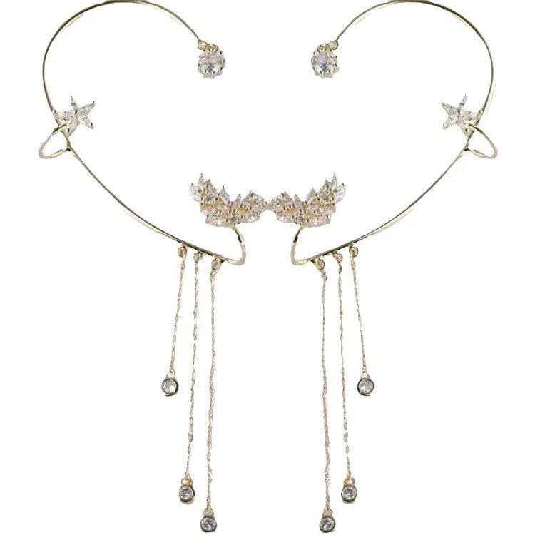 きらめくタッセルイヤリング