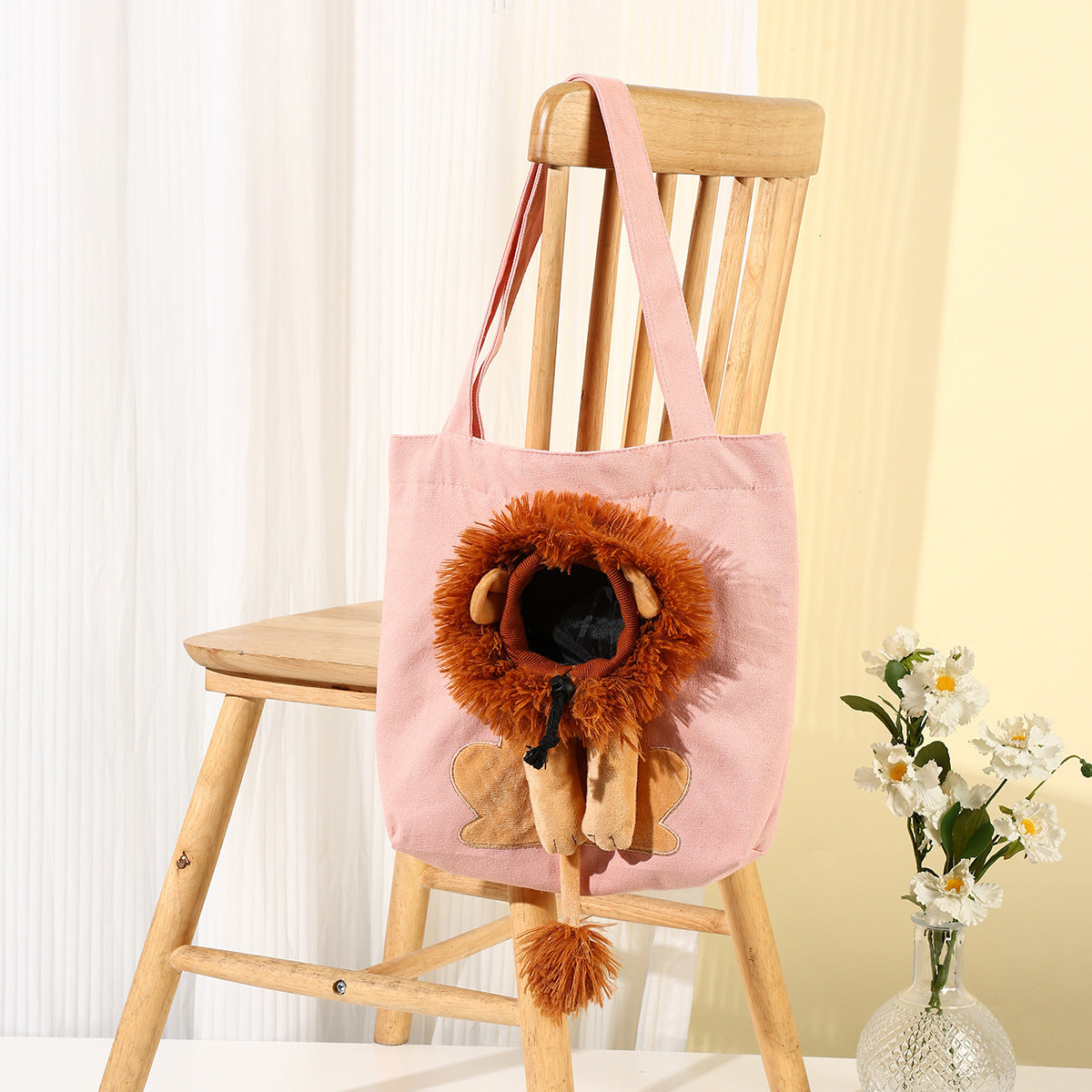 ライオン型猫用キャンバスバッグ ペットキャリア