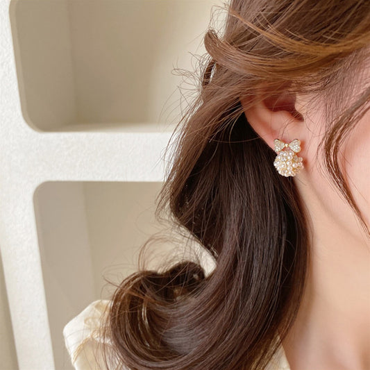 ボウパールボールピアス