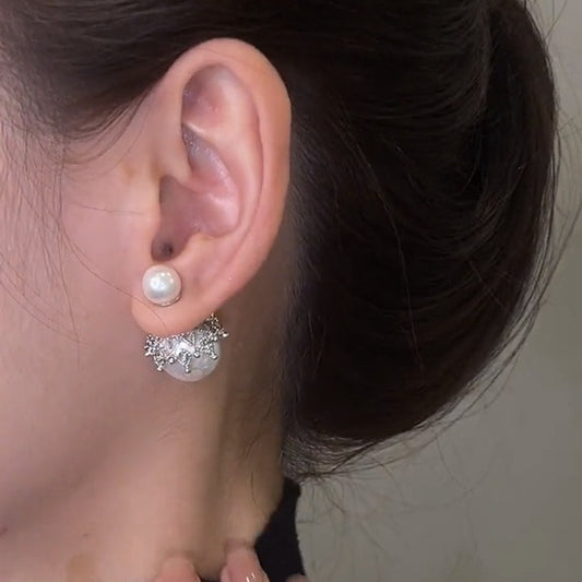 高級大粒パールピアス